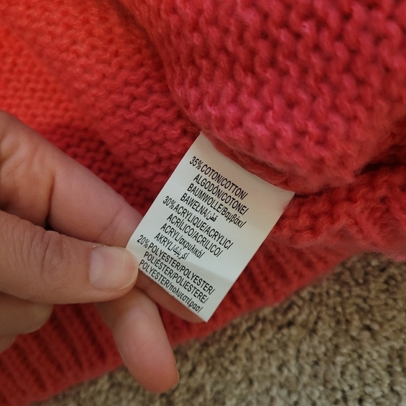 Llizabelle Womens Pink Crochet Floral Sweater Size S/M - Picture 7 of 8